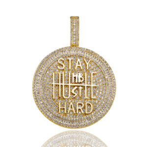 ICETOPLUXE gold plated iced out coin pendant necklace for men, bling jewelry for hip hop style.
